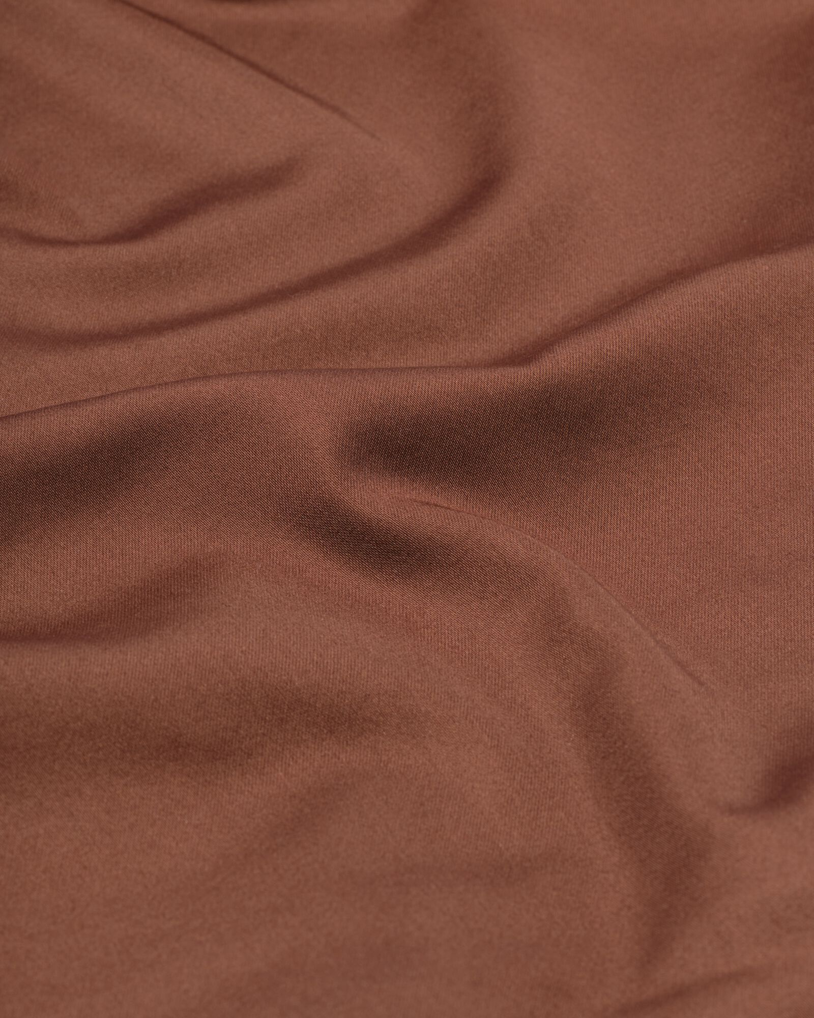 housse de couette 140x200/220 cm coton h&ocirc;tel satin marron - 5700279 - HEMA
