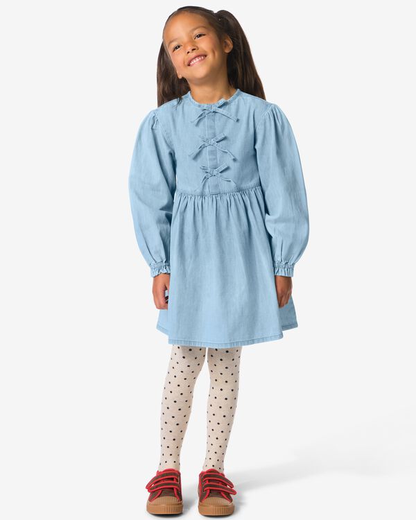 robe enfant trap&egrave;ze &agrave; nouettes bleu bleu - 30839837BLUE - HEMA