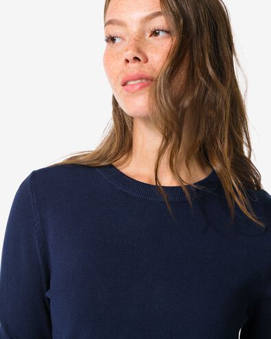 pull femme lilas  bleu fonc&eacute; - 36204780DARKBLUE - HEMA