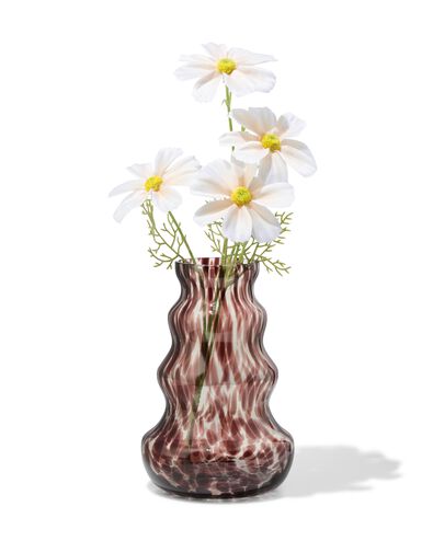 vaas ⌀16x24cm glas organisch camouflage - 13326041 - HEMA