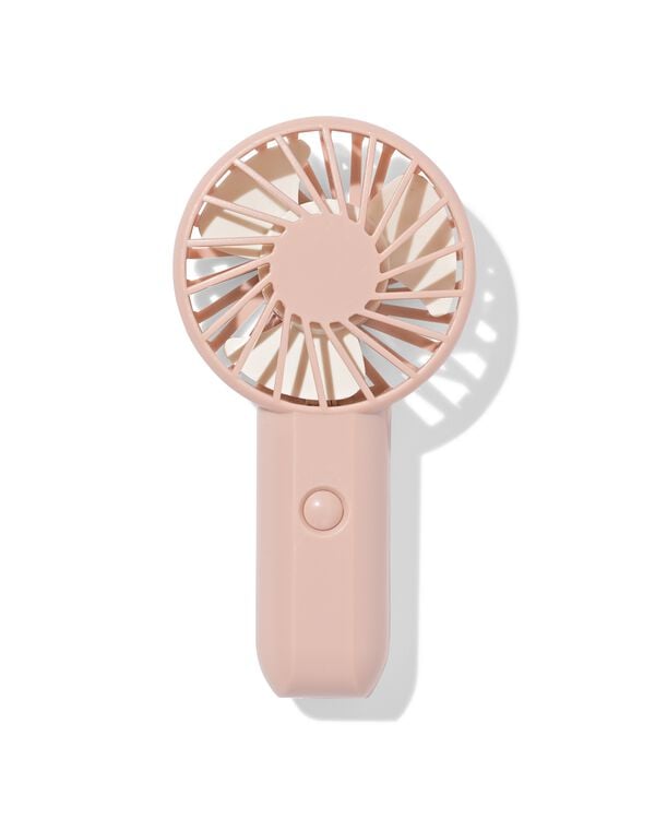 oplaadbare handventilator 7x22cm roze - 41800435 - HEMA
