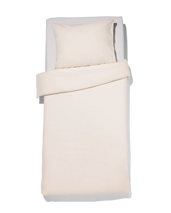 housse de couette 140x200/220 coton doux beige - 5750079 - HEMA
