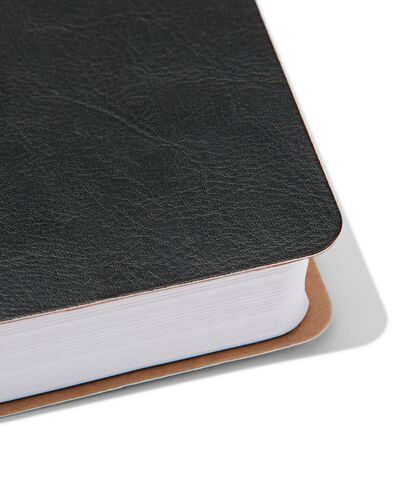 carnet lign&eacute; PU noir A5 - 14100174 - HEMA