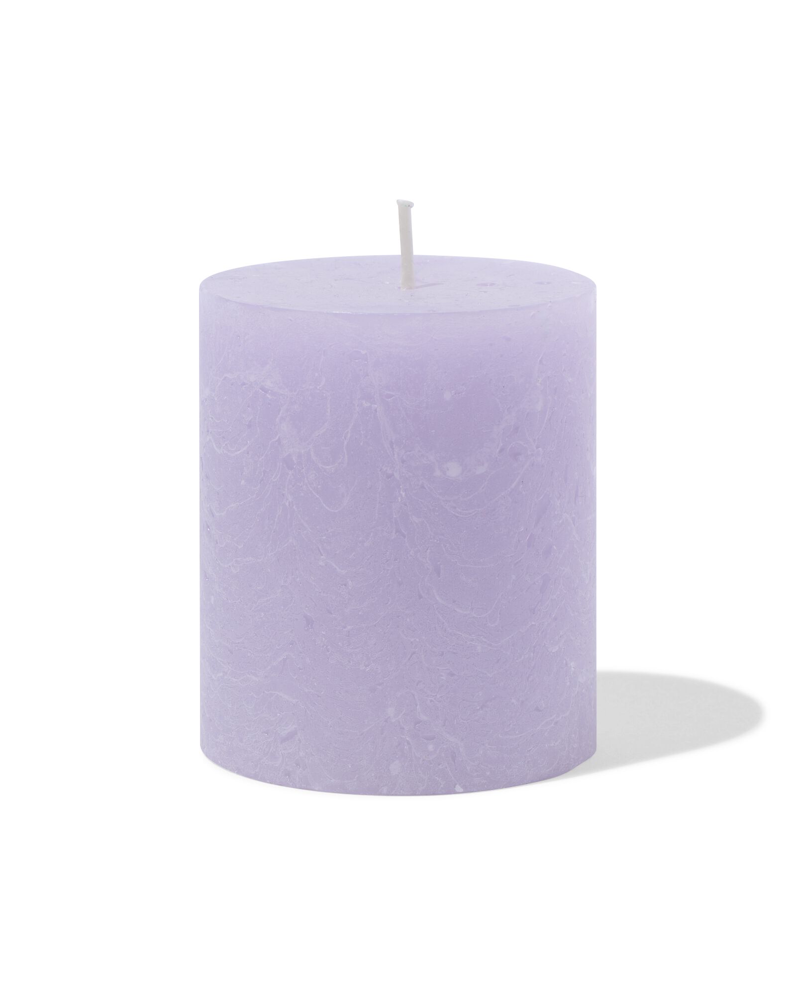 bougie rustique &Oslash;7x8 cm blanc lilas 7 x 8 - 13504203 - HEMA