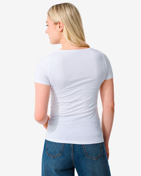 Damen-T-Shirt weiß L - 36301763 - HEMA