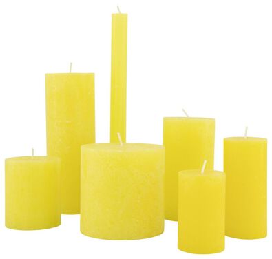 rustieke kaarsen geel - 1000015374 - HEMA