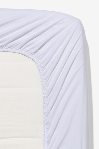 drap-housse - hôtel percale de coton blanc blanc - 1000013994 - HEMA