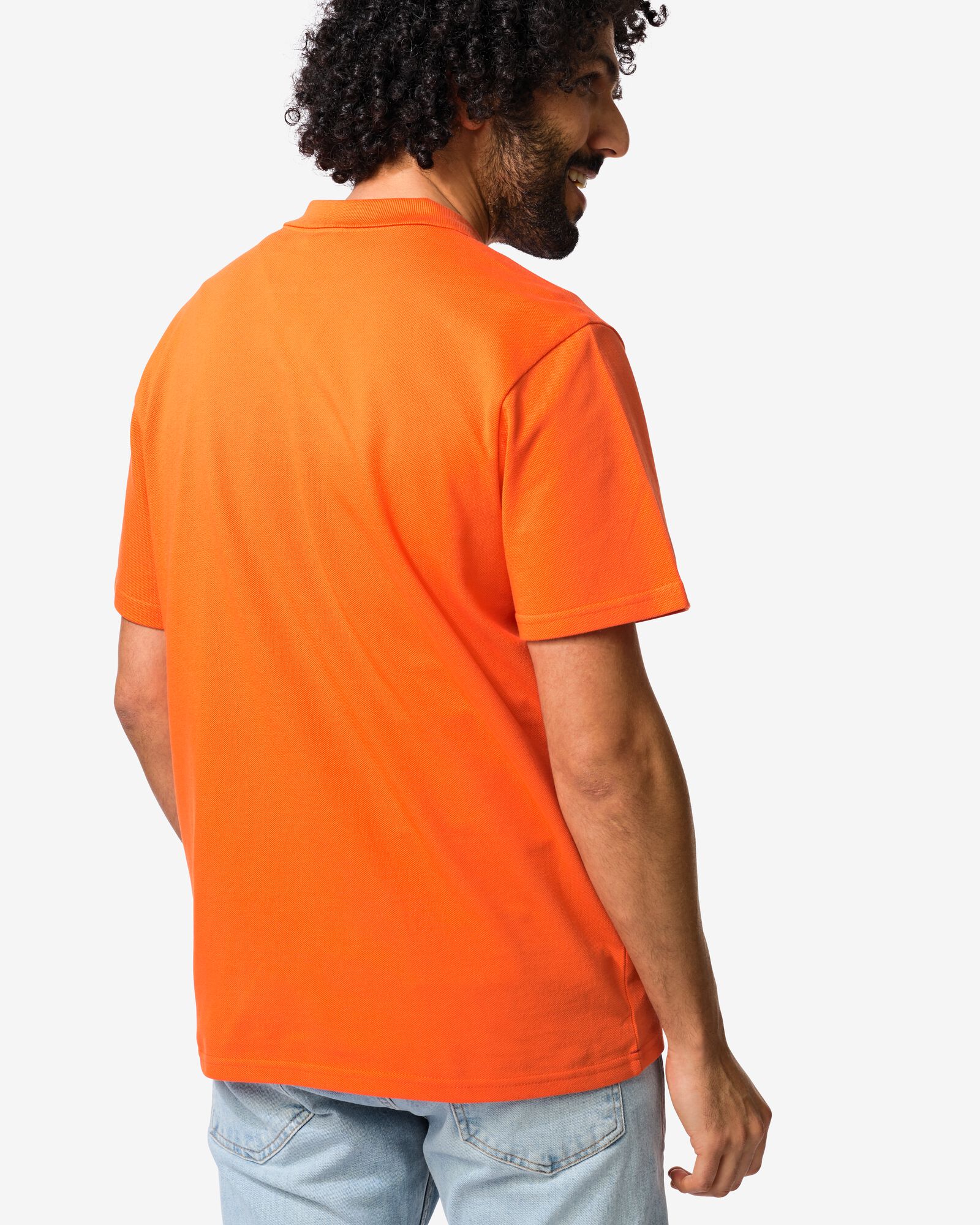 herenpolo Jack piqu&eacute; Koningsdag oranje oranje - 2100060ORANGE - HEMA