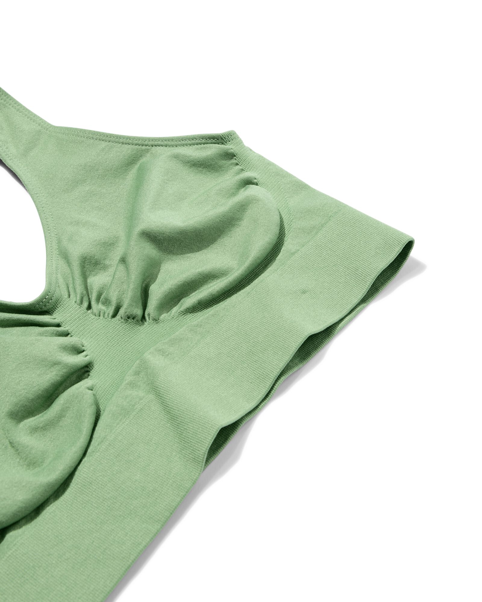 niet voorgevormde top zonder beugel naadloos groen - 21801146GREEN - HEMA