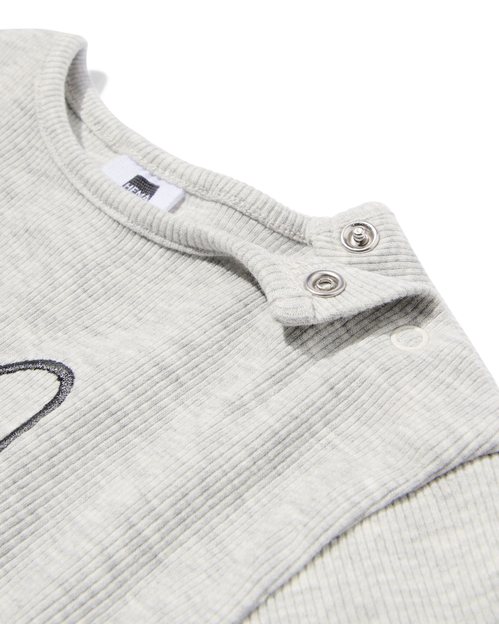 pull c&ocirc;tel&eacute; nouveau-n&eacute; Miffy gris chin&eacute; gris chin&eacute; - 33433620GREYMELANGE - HEMA