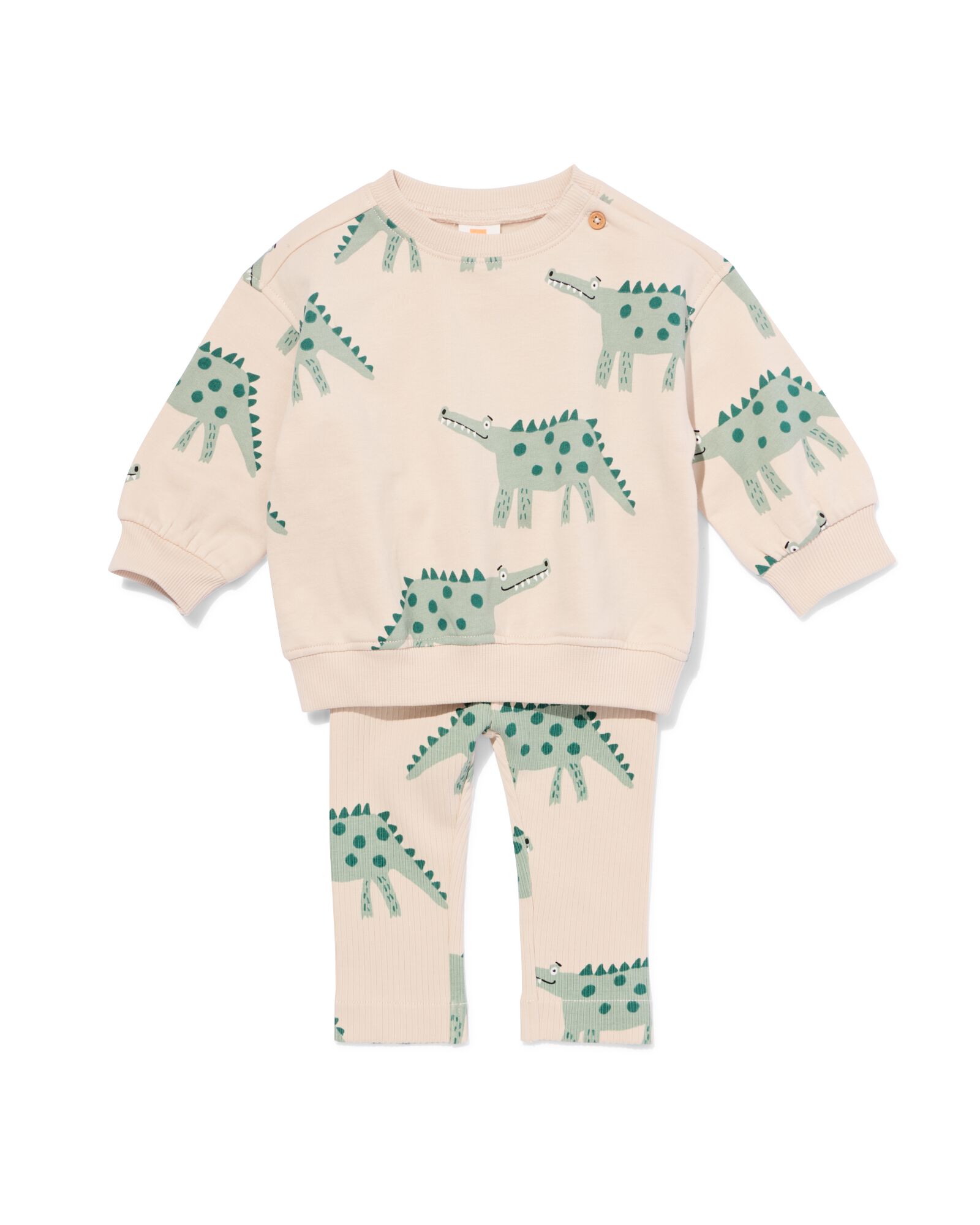 ensemble jogging b&eacute;b&eacute; monstres &eacute;cru &eacute;cru - 33166170ECRU - HEMA