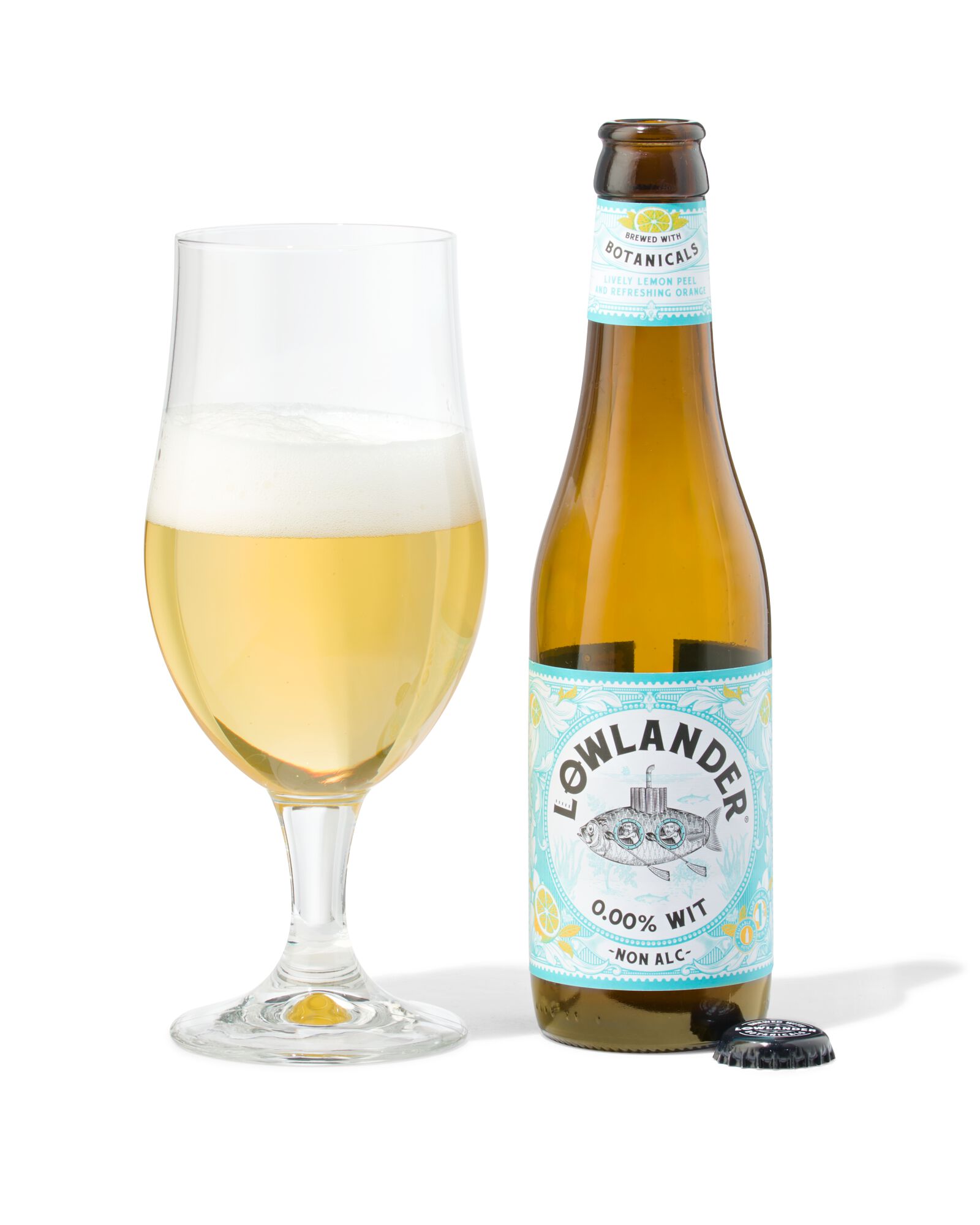 Lowlander Wit 0.0% 33cl - 17440100 - HEMA