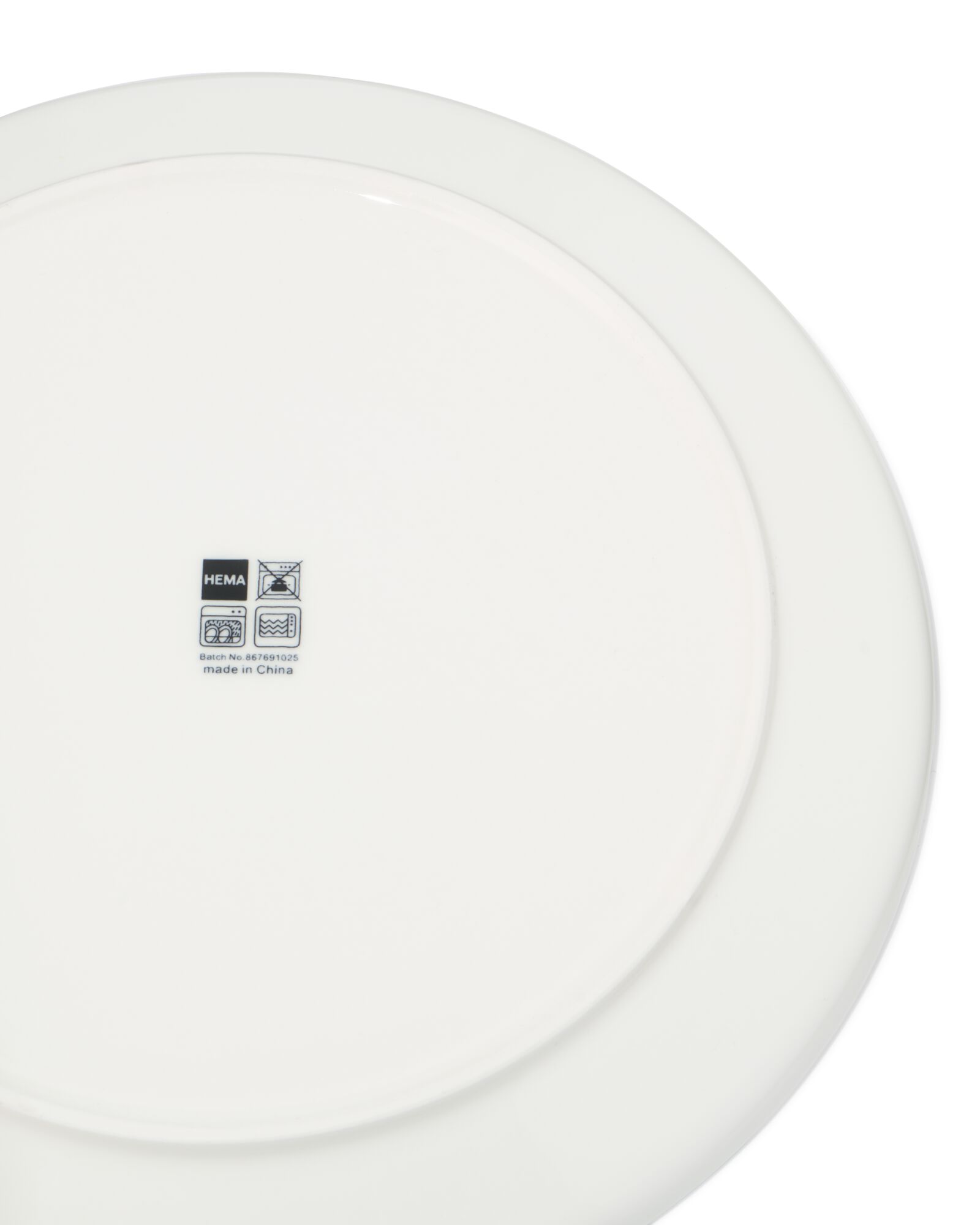 assiette plate ⌀26,5cm Knap new bone blanche - 9650300 - HEMA