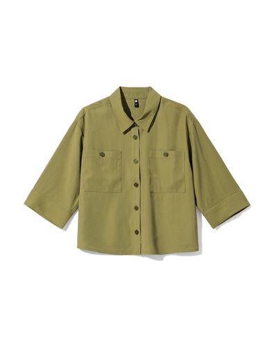 Damenbluse Dora, kastige Passform olivgr&uuml;n - 36205940OLIVE - HEMA