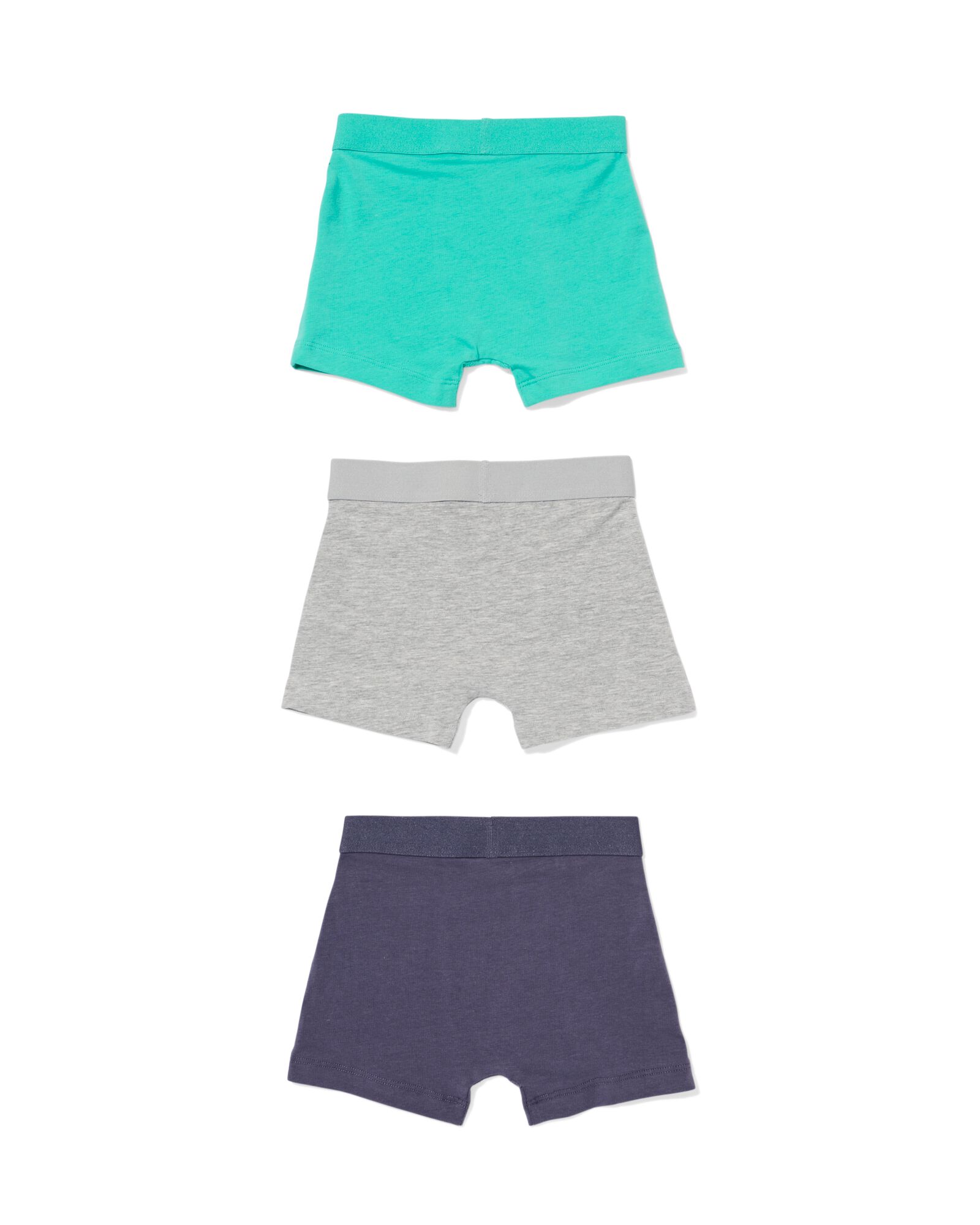 kinderboxers effen - 3 stuks groen groen - 19203740GREEN - HEMA
