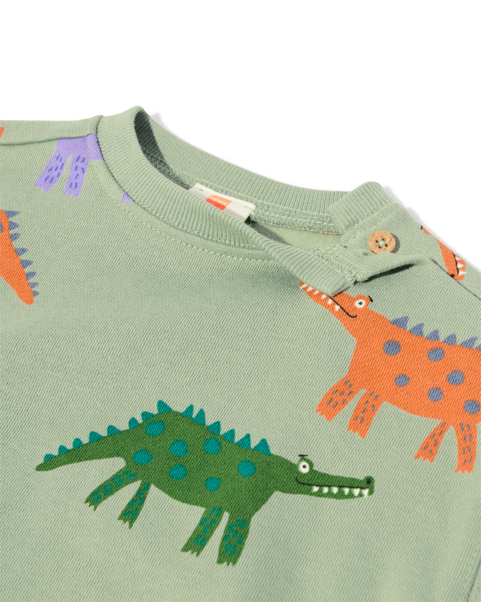 baby sweater monster groen - 33165370GREEN - HEMA