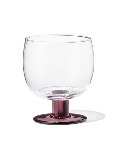 wijnglas 290ml glas gekleurde voet - 9401166 - HEMA