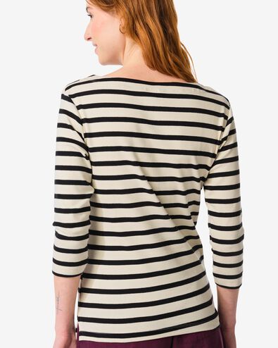 dames T-shirt Cara wit/zwart wit/zwart - 36300335WHITEBLACK - HEMA