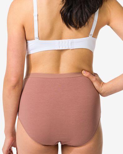 dames tailleslip katoen - 2 stuks lichtbruin lichtbruin - 19680692LIGHTBROWN - HEMA