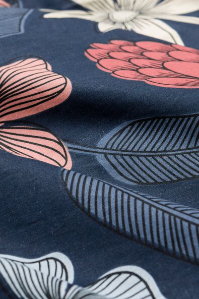 dekbedovertrek zacht katoen 200x200/220 bloemen blauw - 5790195 - HEMA