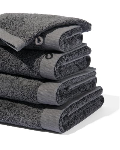 serviette - 60 x 110 cm - qualit&eacute; h&ocirc;tel tr&egrave;s douce - gris fonc&eacute; uni gris fonc&eacute; serviette 60 x 110 - 5220032 - HEMA