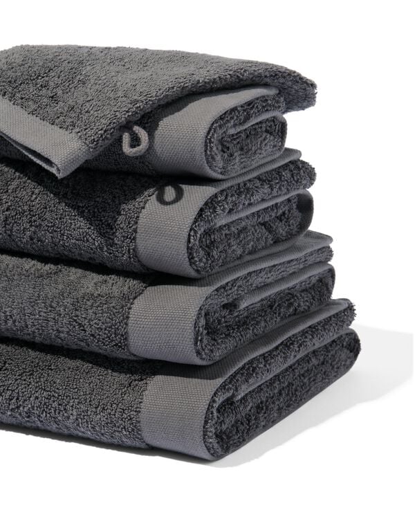 serviette - 60 x 110 cm - qualit&eacute; h&ocirc;tel tr&egrave;s douce - gris fonc&eacute; uni gris fonc&eacute; serviette 60 x 110 - 5220032 - HEMA