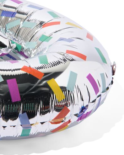 folieballon met streepjesmotief XL 6 zilver 6 - 14250033 - HEMA