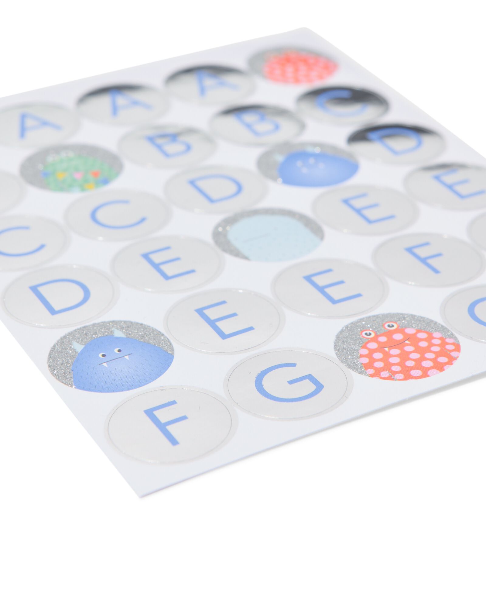 Aufkleber Buchstaben, Monster &ndash; 6 Bl&auml;tter - 14700711 - HEMA