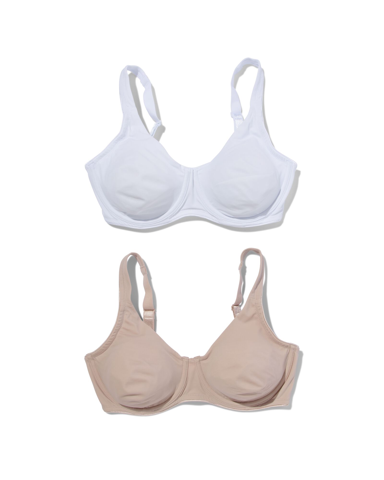 2er-Pack nicht vorgeformte B&uuml;gel-BHs, E - F bunt bunt - 1000028569 - HEMA