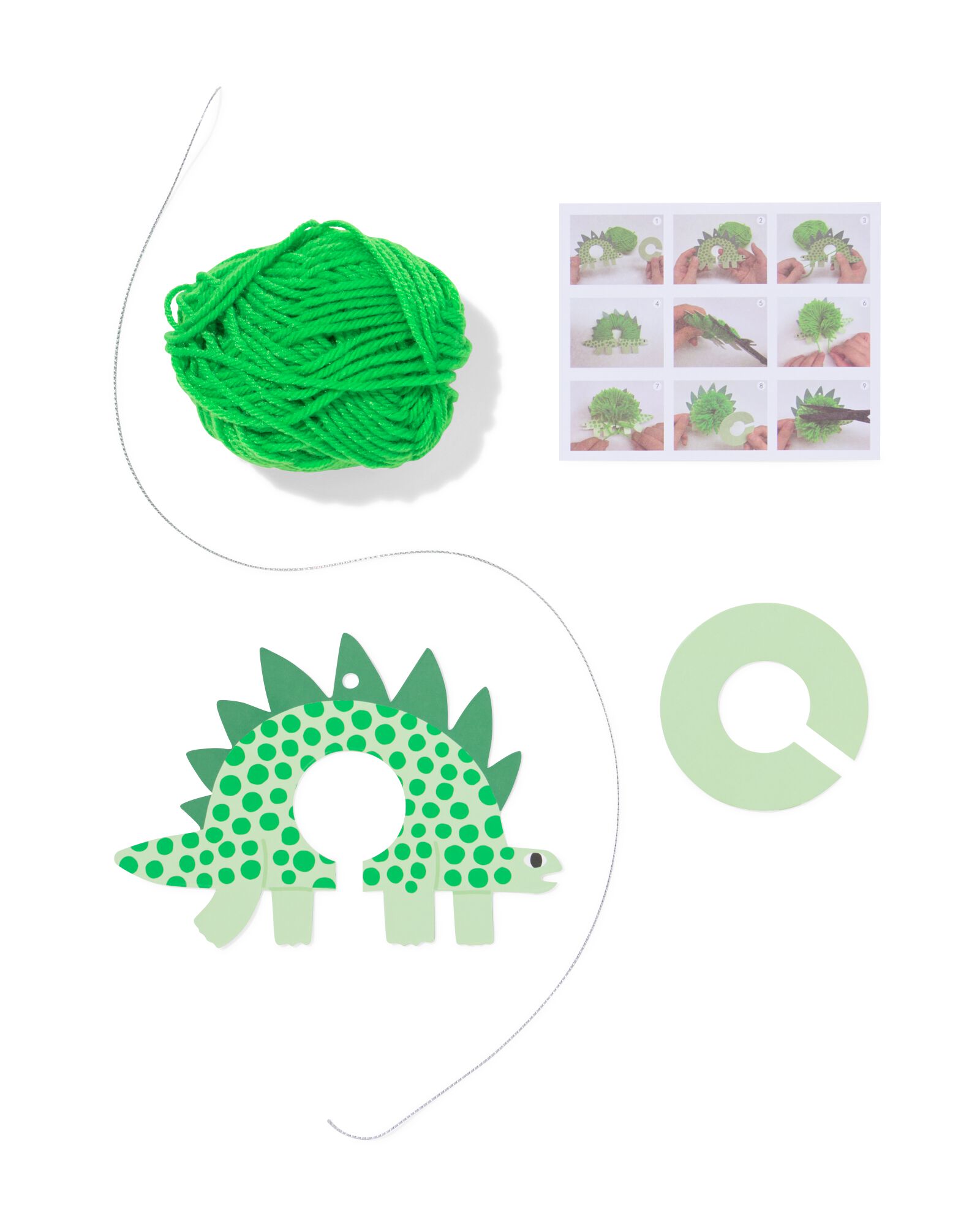 kit pompons dino - 15900337 - HEMA