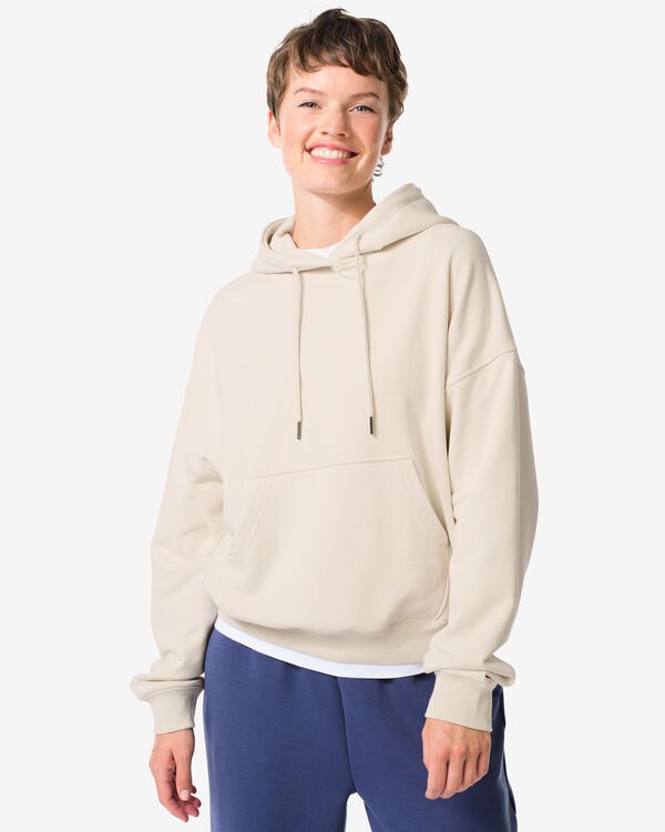Damen-Kapuzenpulli cremefarben cremefarben - 36050255CREAM - HEMA