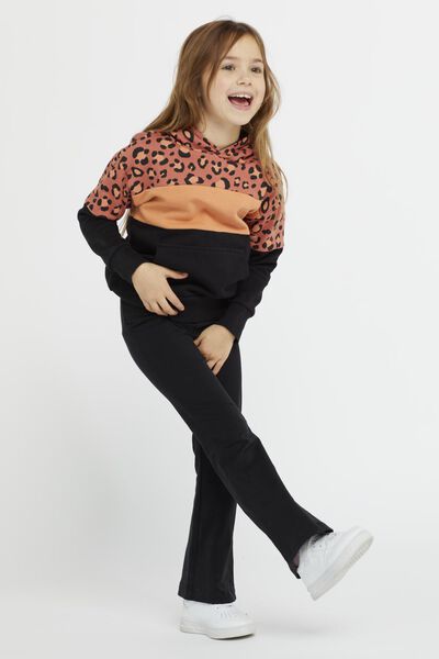 kinder capuchonsweater met kleurblokken bruin - 1000026237 - HEMA