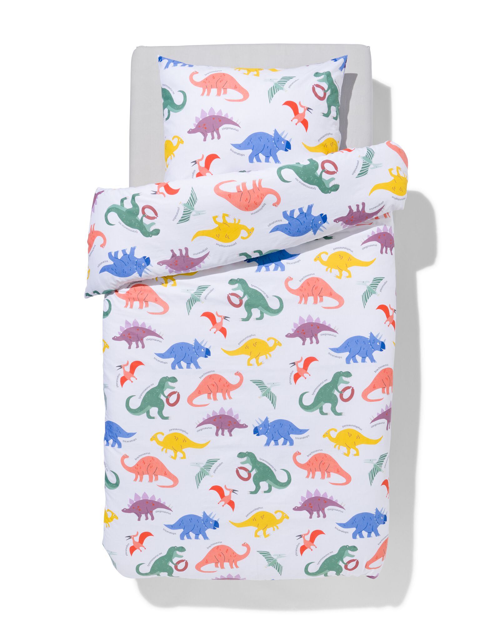housse de couette coton doux enfant 140x200 dino - 5730215 - HEMA