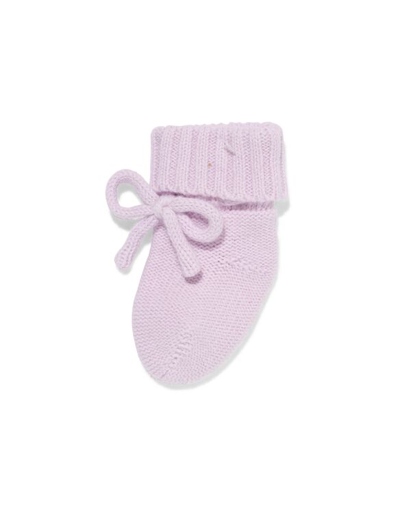 babysokken gebreid wol naadloos lila lila - 4731140LILAC - HEMA