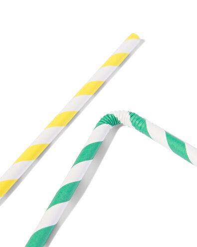 pailles en papier ray&eacute;es - lot de 100  - 14250087 - HEMA