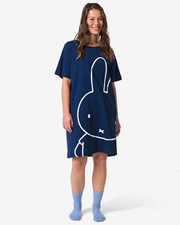 nijntje damesnachthemd jersey donkerblauw donkerblauw - 23401295DARKBLUE - HEMA