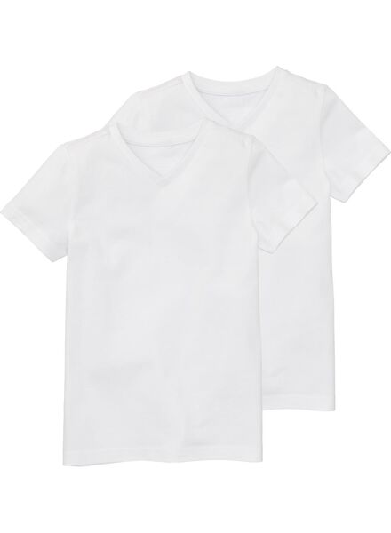 HEMA 2er-Pack Kinder-T-Shirts, Biobaumwolle Weiß