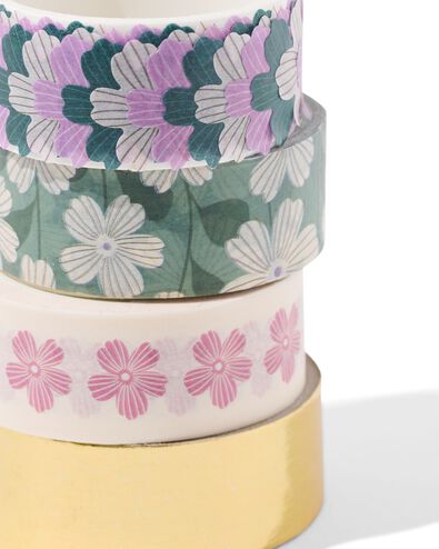 ruban washi fleurs - 4 rouleaux  - 14102313 - HEMA