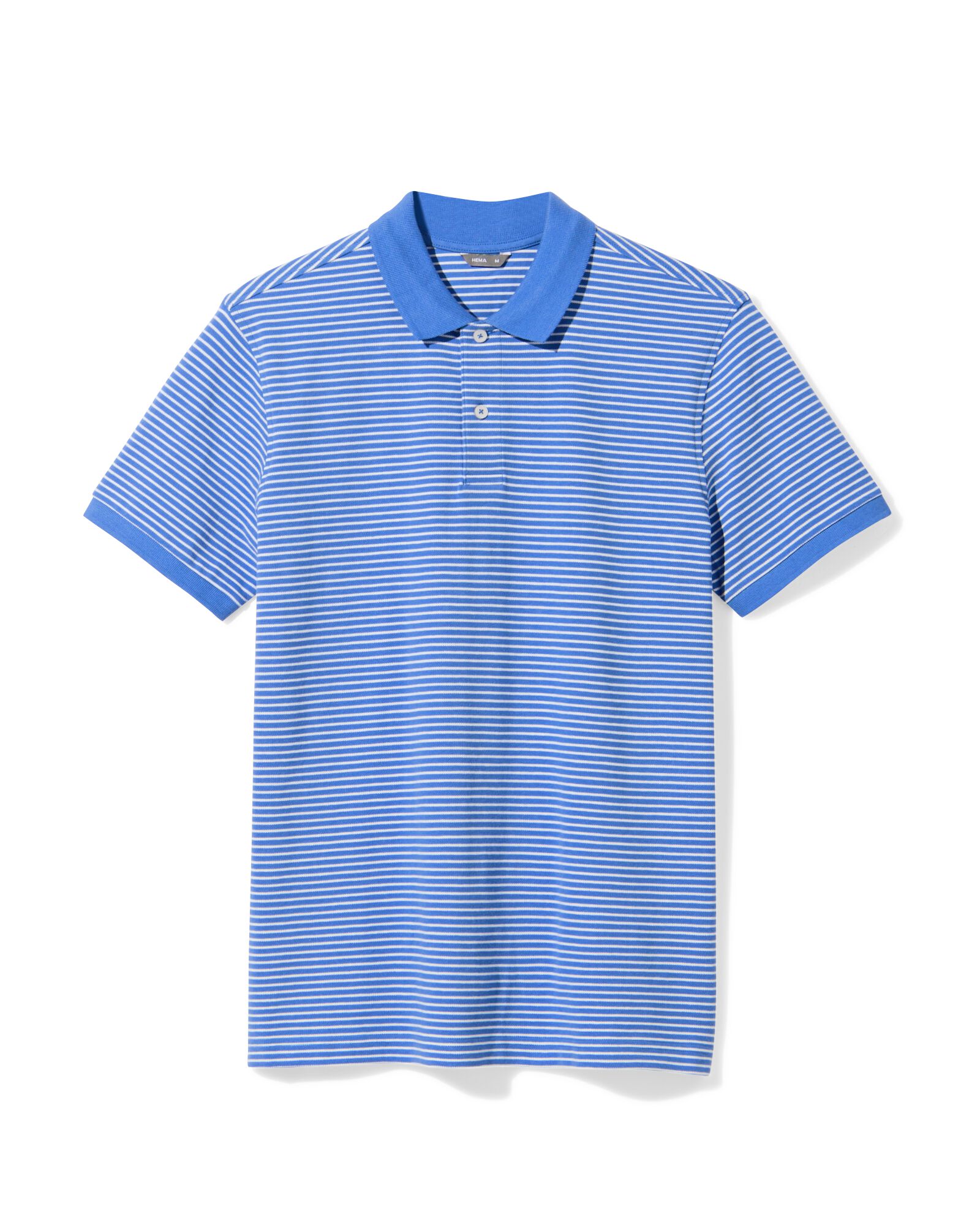 Herren-Poloshirt Denton gestreift knallblau - 2140460BRIGHTBLUE - HEMA