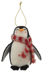 décoration de noël en laine 9cm pingouin - 25110016 - HEMA