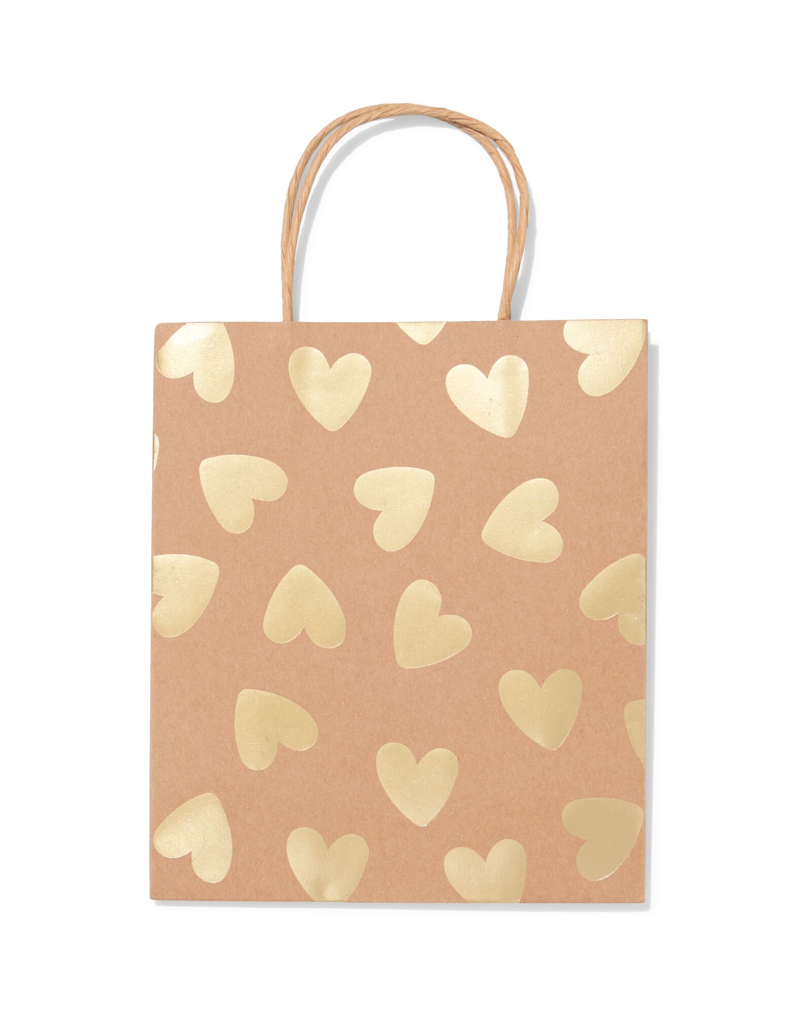 cadeautas 18x29cm hartjes goud - 14700533 - HEMA