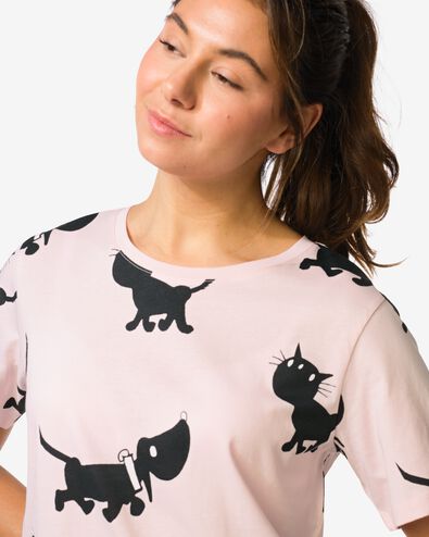 Takkie en Siepie damesshortama jersey lichtroze lichtroze - 23401550LIGHTPINK - HEMA