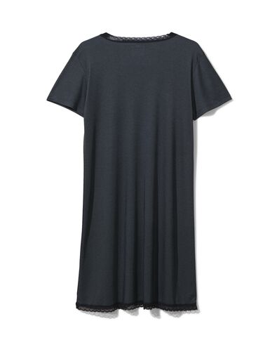 chemise de nuit femme avec viscose noir M - 23400246 - HEMA