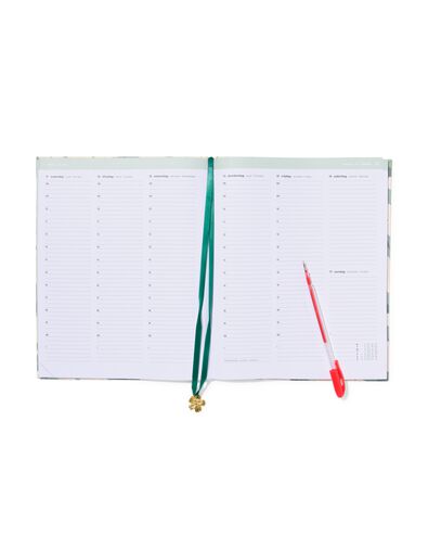 agenda de bureau 2026 26x21cm textile fleurs - 14500621 - HEMA