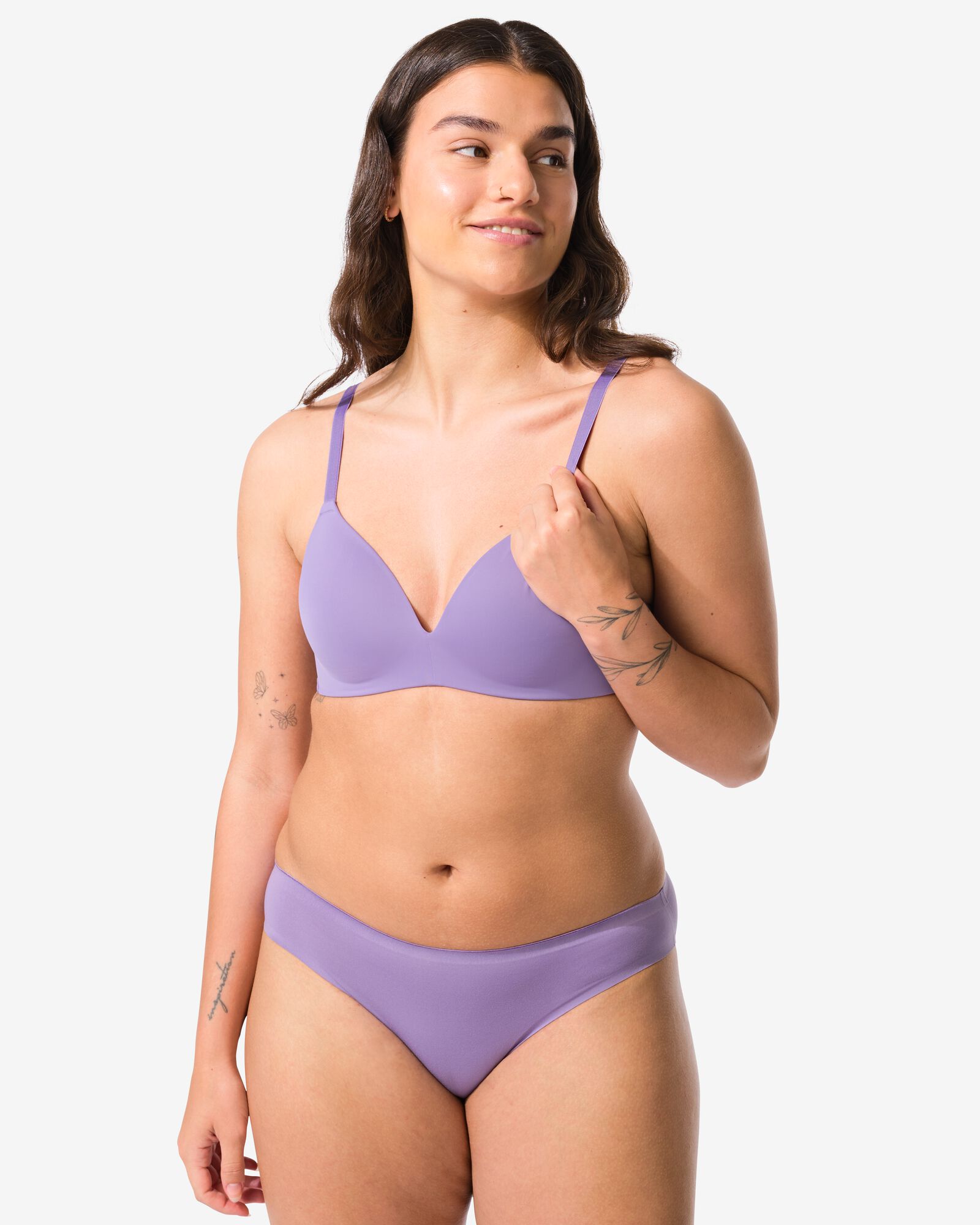 damesslip second skin micro lichtpaars lichtpaars - 19601124LIGHTPURPLE - HEMA