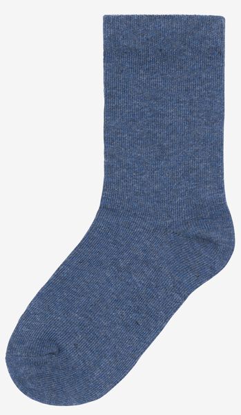 kinder sokken met katoen - 5 paar blauw 35/38 - 4360074 - HEMA