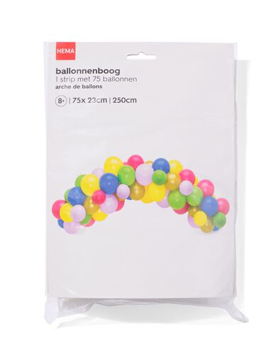 arche de ballons 75x23cm 250cm arc-en-ciel - 14250016 - HEMA