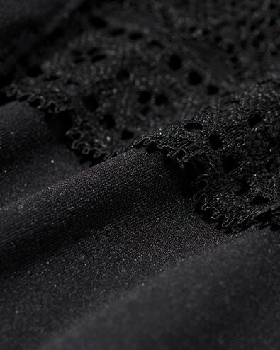 Damen-Brazilian aus Mikrofaser mit Spitze schwarz schwarz - 1000021590 - HEMA