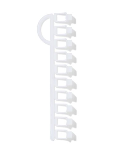 patins pour rails en U blanc - 10 pi&egrave;ces - 7502010 - HEMA