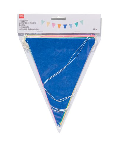 Guirlande Fanions 10 Mètres - 20 Drapeaux Argent - Décoration Fête Intérieur Extérieur - Anniversaire, Mariage